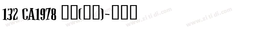 132 CA1978 普通(西方)字体转换